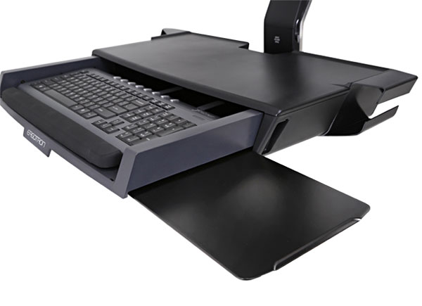 Supporto porta tastiera per scrivania e tavolo Supporto scorrevole e  estraibile - Cablematic